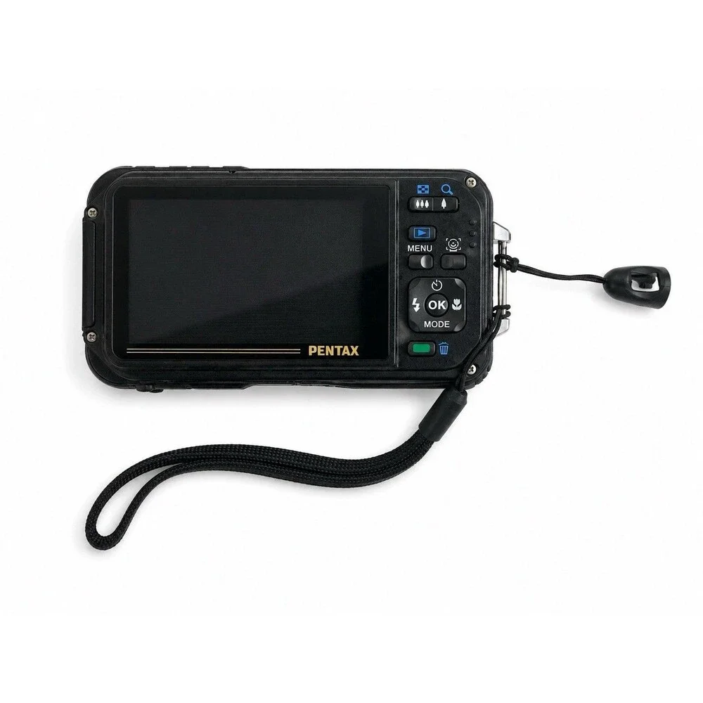 Pentax Optio W90 12.1MP Waterproof Digital Camera Green 5x Zoom Working Charger